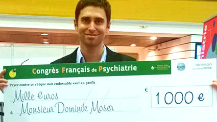 A publication by Dominik Moser rewarded during the French Psychiatry Congress